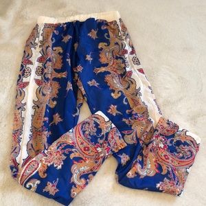 Size 6, colorful baggy leg pants